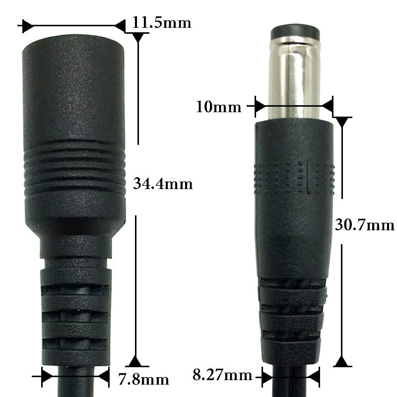 5.5mm电源线 DC延长线 直流插头 家用摄像头线 监控连线图5