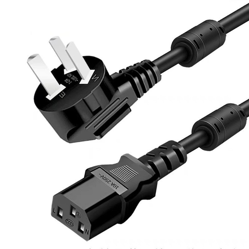 纯铜国标3C认证10A品字尾AC线 C13带双磁环屏蔽医疗电源线抗干扰图5