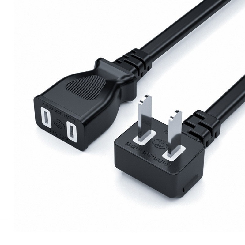 酒店专用两插弯头延长线公对母电风扇充电器电视机顶盒电源线纯铜图5