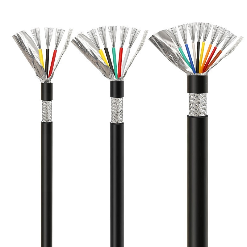 UL2464屏蔽线2芯 4芯 6芯 8芯信号线多芯电子铝箔编织屏蔽线图4