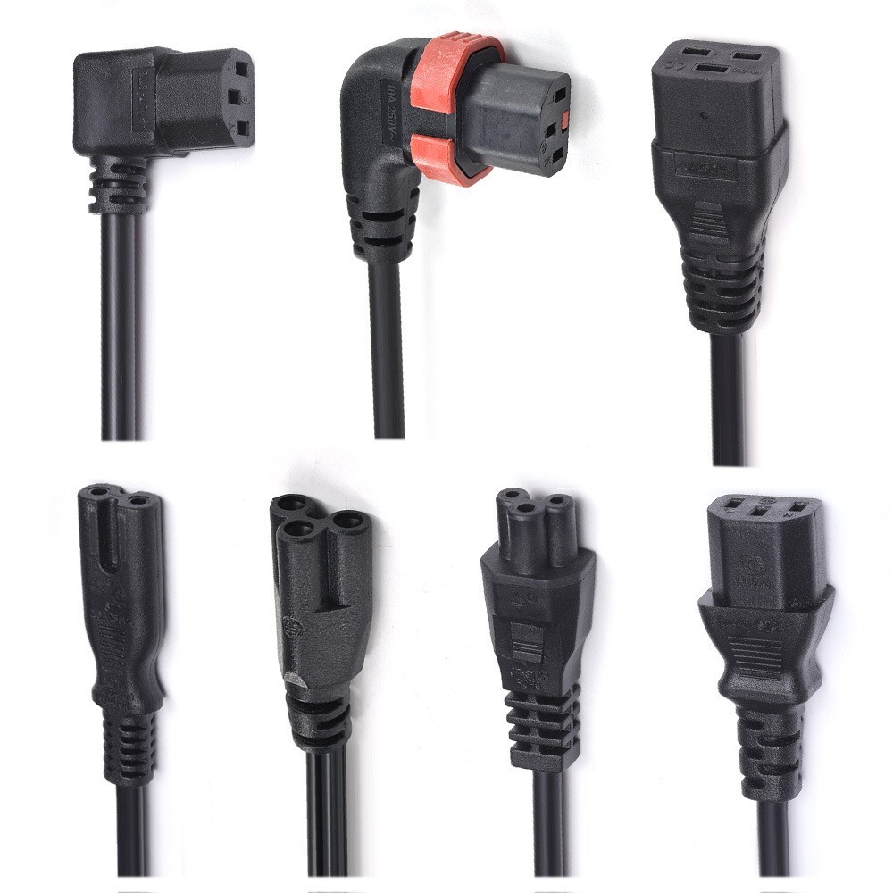 欧标VDE认证三插电源线三孔品字尾 欧规各类二芯三芯梅花尾八字尾图4