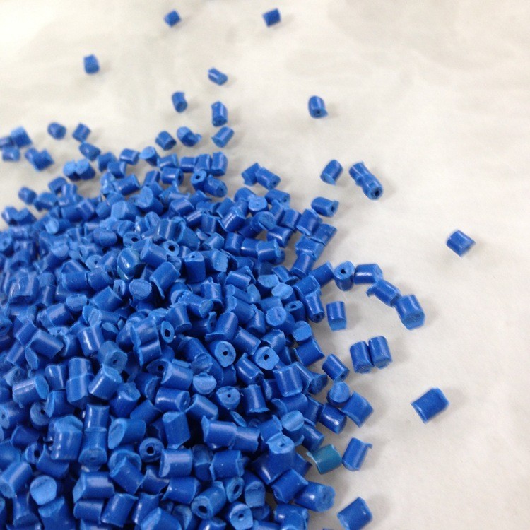蓝色聚丙造粒料PP再生料回料颗粒高韧性可回收颗粒塑料厂家图2