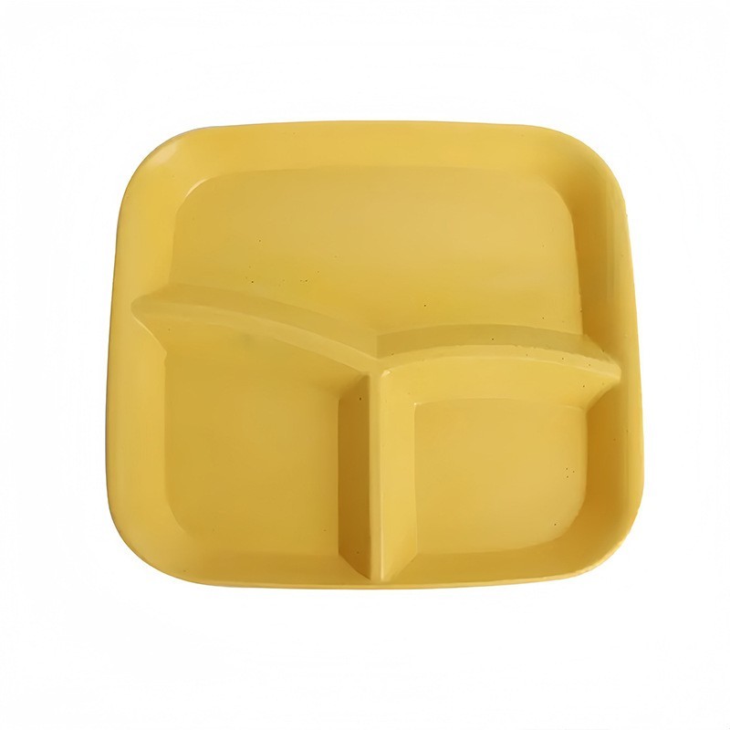 餐盘3格一体婴儿吃饭辅食分隔盘子餐具模具 餐盘注塑模具加工生产图5