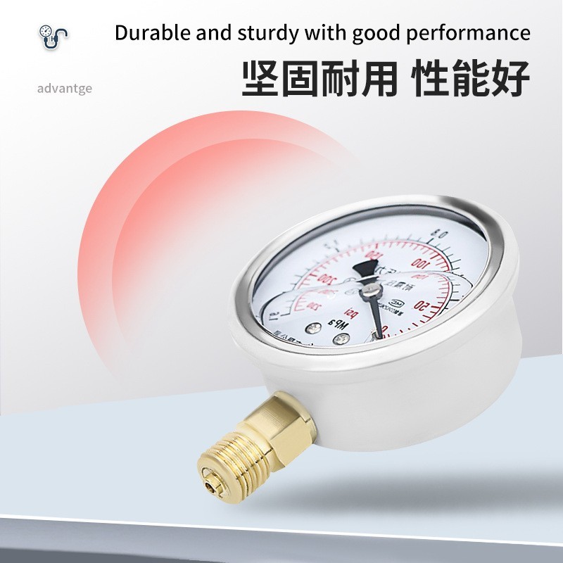 压力计高精度不锈钢水压油压m14*1.5气压耐震压力表图3