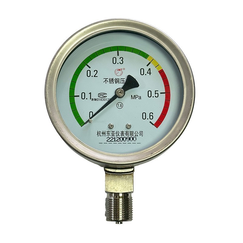 不锈钢压力表防腐耐高温单刻度化工燃气压力仪器仪表压力表图5