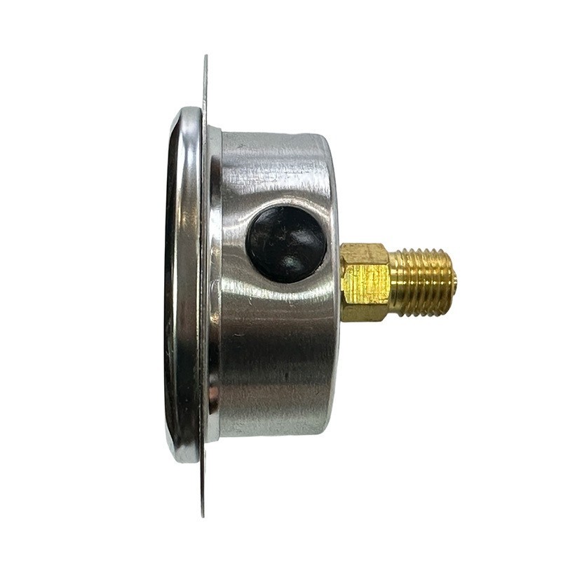 耐震压力表轴向带边面板式耐腐蚀精密抗震 液压水压气压表图2