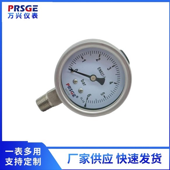 Y100BF全不锈钢压力表不锈钢耐震压力表径向微压表图2