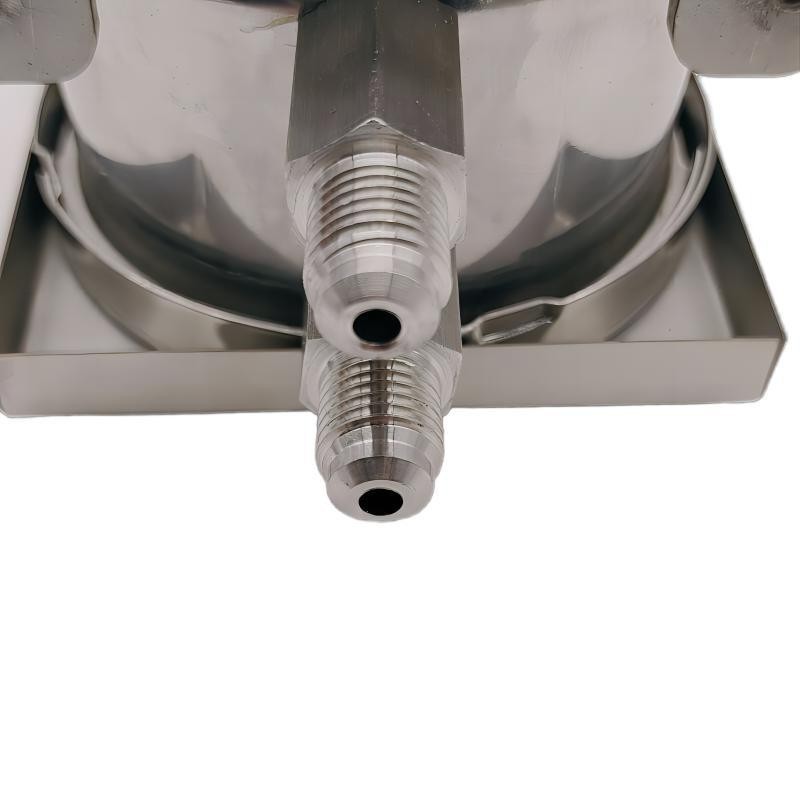 充油双接头制冷压力表 75mm角型双针双管支架表图5