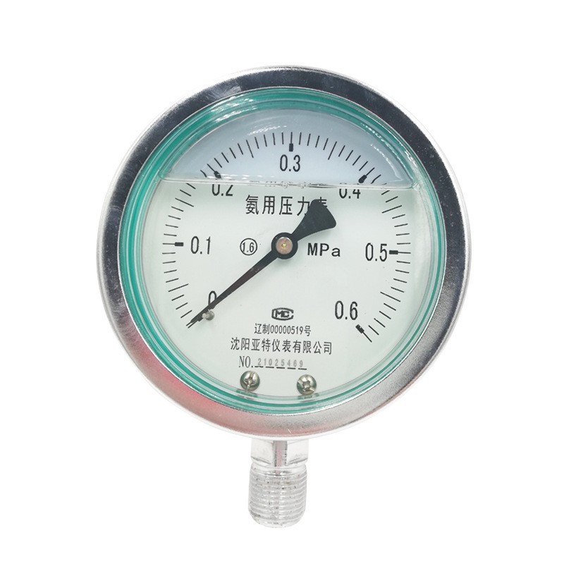 氨用耐震压力表真空压力表 耐震压力负压表真空表 充油耐震水压表图5