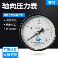 螺纹轴向压力表石油化工供水用不锈钢压力表测量准确厂家