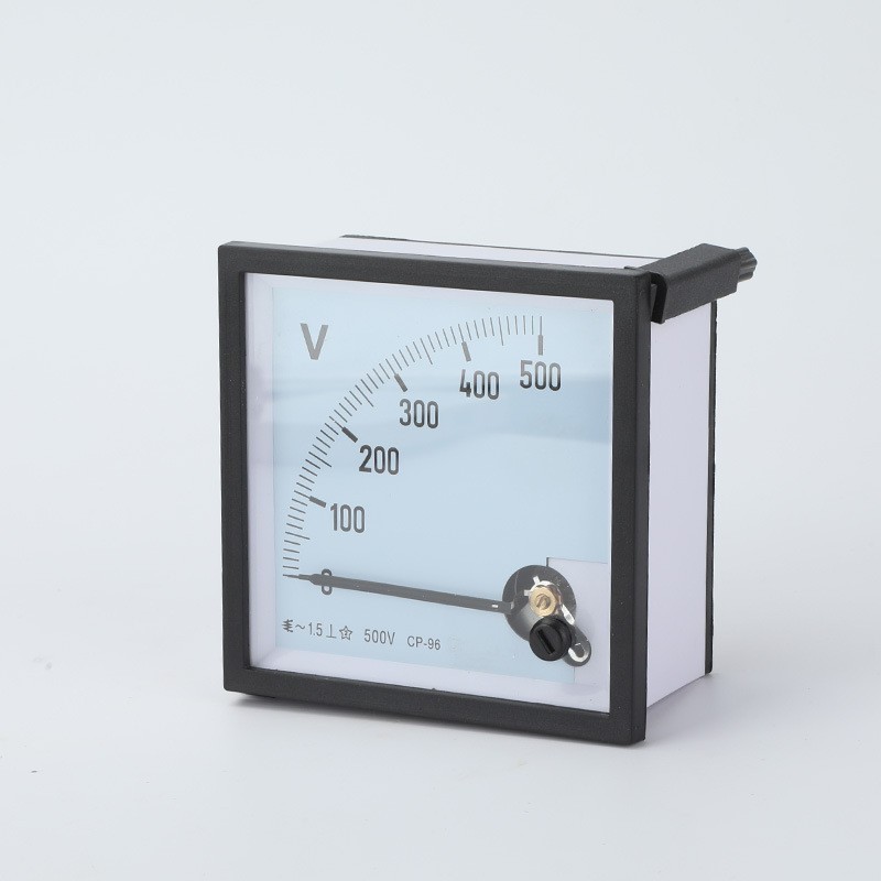 新款96-3交流电流表指针过载仪表 指针电压表安装式指针板表图4