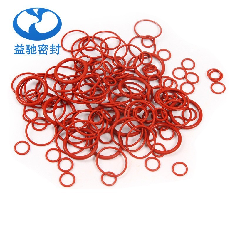 透明硅胶橡胶o型密封圈耐高温垫片氟胶红色胶圈防水o型圈图3