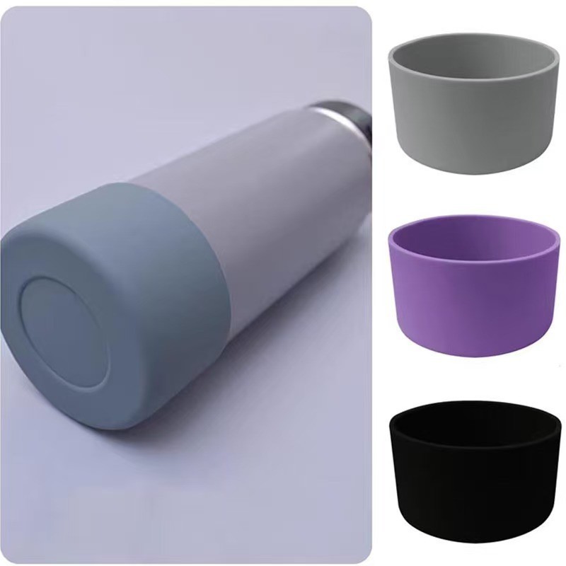 厂家定制防滑硅胶水杯套 奶茶杯底保护套硅胶套 防磨损弹性杯套图2