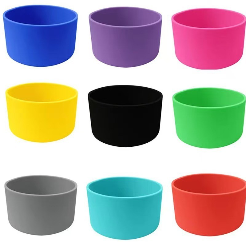 厂家定制防滑硅胶水杯套 奶茶杯底保护套硅胶套 防磨损弹性杯套图5