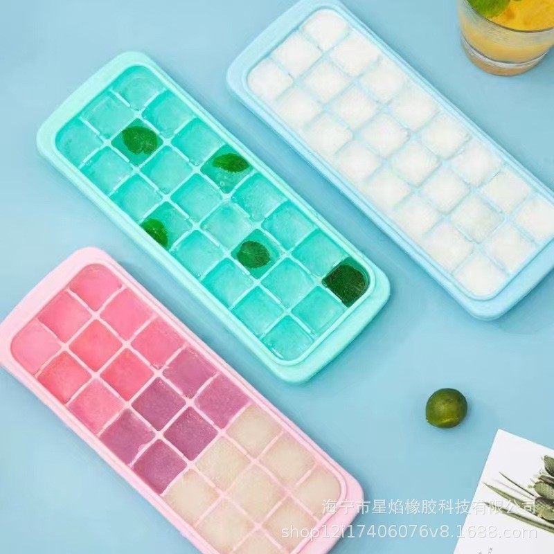 家用24格硅胶冰格带盖方形DIY冰块模具源头厂家-C4家居日用食品级图4