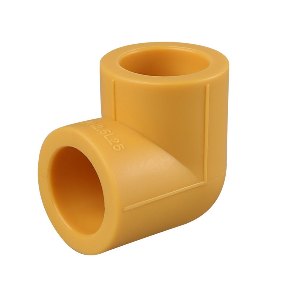 定制黄色ppr接头水管配件弯头直接工程热熔内外丝4分ppr管件三通图3