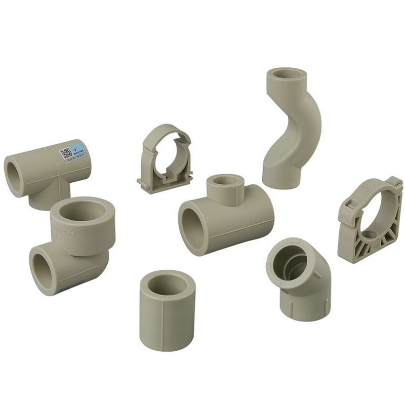 定制灰色等径三通弯头直接活接管卡家装工程热熔接头配件ppr管件