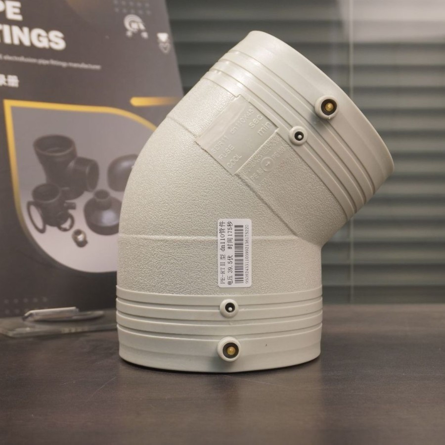 PERT电熔等径接头 生产厂家 管材配件 弯头45度 L110图3