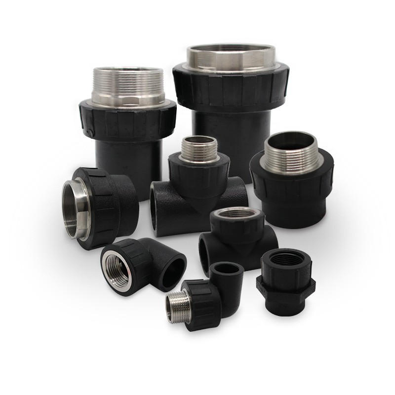 大体PE内丝外牙三通直接 HDPE材质承插式6分3/4直接 PE给水管材管图5