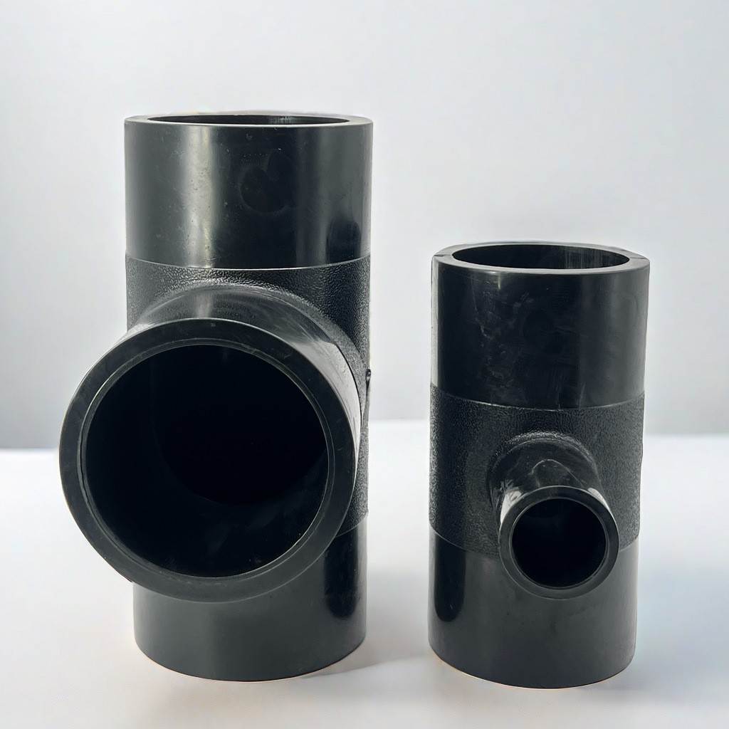 PE对接异径三通等径63热熔焊接200全新料给水管件自来水管升级管图3