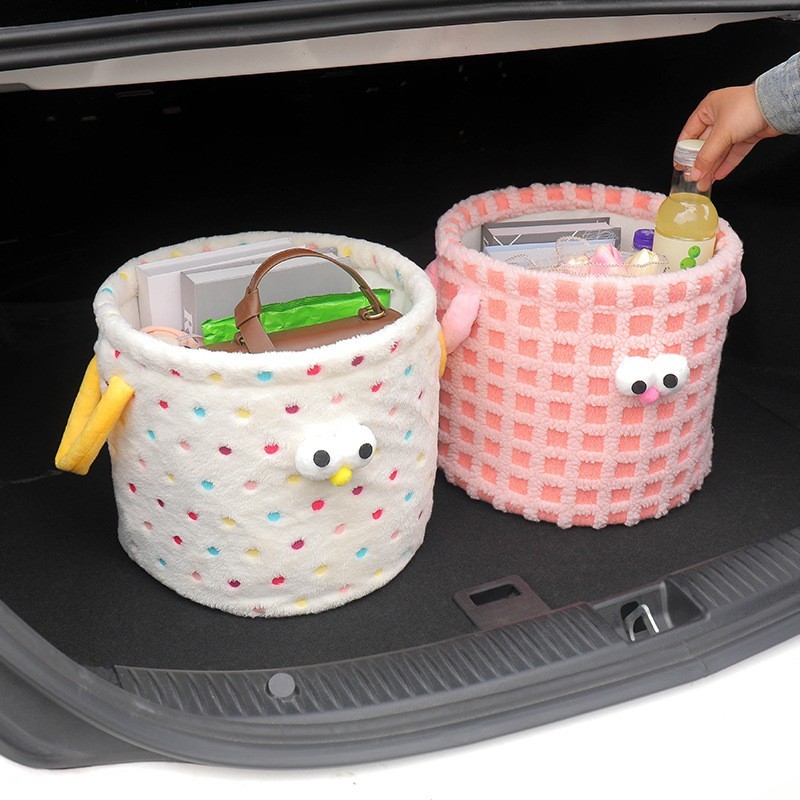 汽车后备箱收纳箱创意可爱车载副驾驶好物车用整理折叠储物箱装饰图2