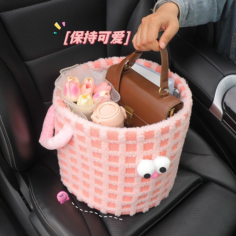 汽车后备箱收纳箱创意可爱车载副驾驶好物车用整理折叠储物箱装饰图3