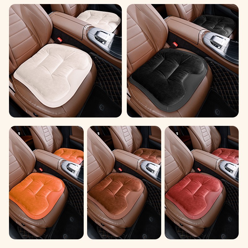 冬季毛绒座垫冬天保暖汽车坐垫高档法兰绒后排三件套加厚车内座椅图2