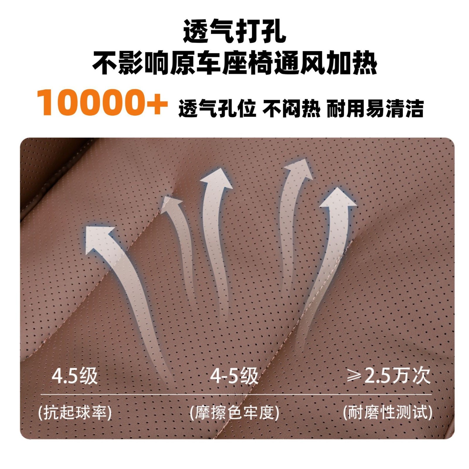 汽车坐垫透气通风四季适用奔驰宝马奥迪车内高级感纳帕皮座垫靠背图2