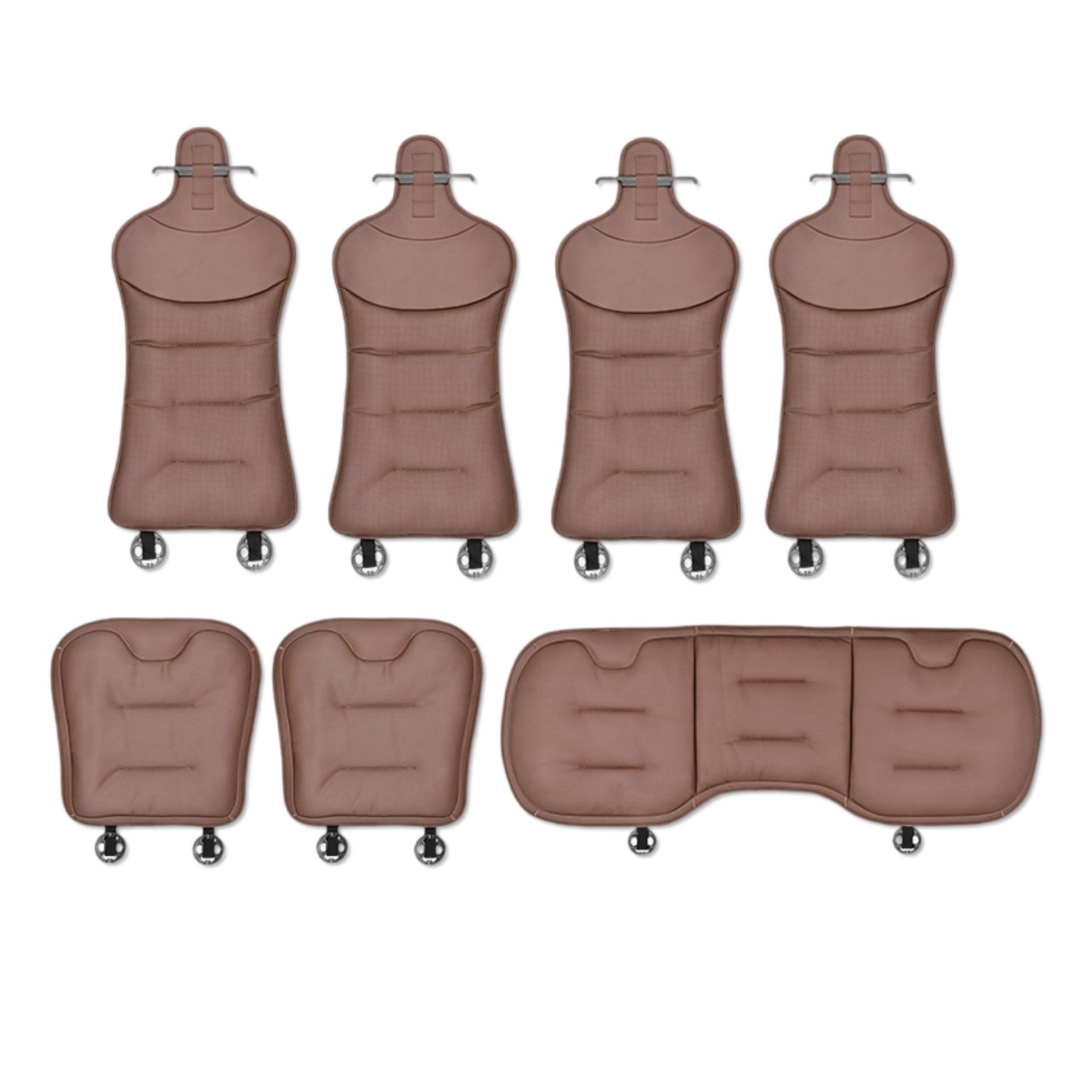 汽车坐垫透气通风四季适用奔驰宝马奥迪车内高级感纳帕皮座垫靠背图5