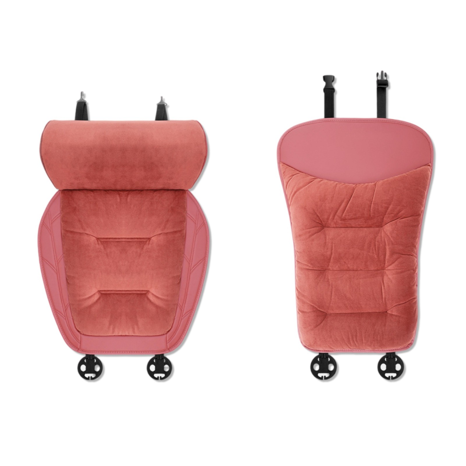 汽车毛绒坐垫加厚保暖奔驰座椅垫通用汽车坐垫冬天法兰绒腿托坐垫图5