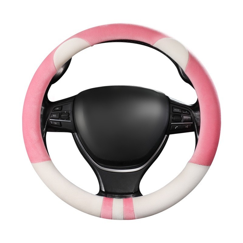 新款卡通汽车方向盘套 冬季短毛绒车把套 厂家直销通用防滑韩版圆图3