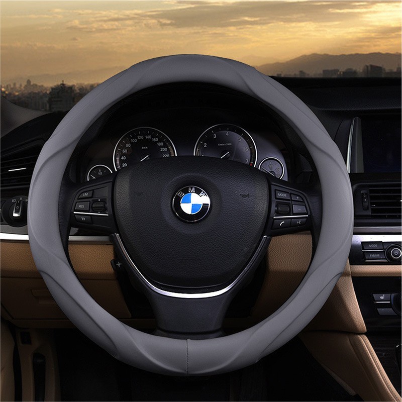 适用福特蒙迪欧福克斯福睿斯金牛座翼虎锐界翼博真皮方向盘套图3