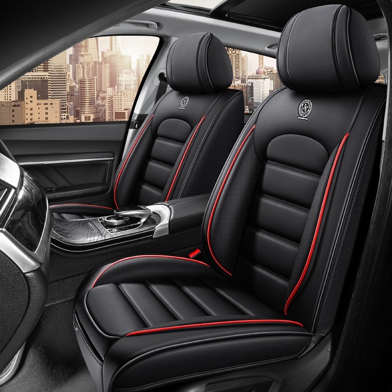 跨境亚马逊全包围全皮冬季汽车坐垫四季座椅套纳帕软皮通用款坐垫图4