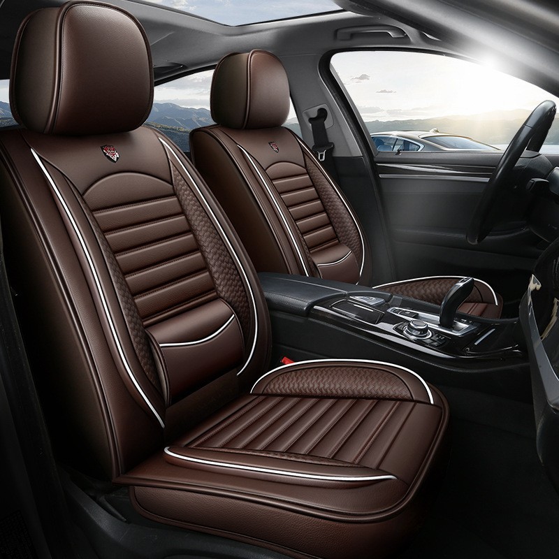 新款汽车座套冬季座椅套垫全包围皮革坐垫四季通用座垫欧美透气图2