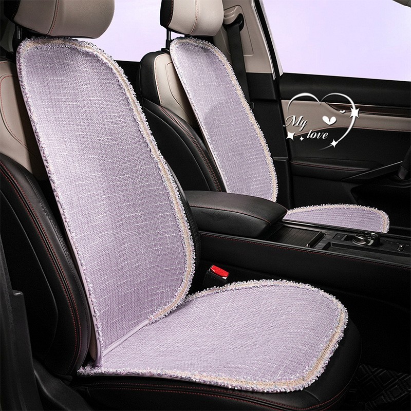 新款花边小香风汽车坐垫四季通用多件套单座双座原厂图3