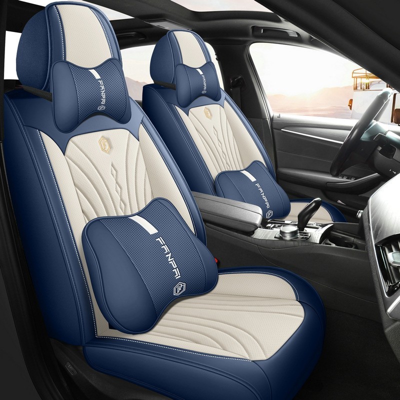 新款全包纳帕皮跨境五座汽车坐垫四季通用座椅套图3