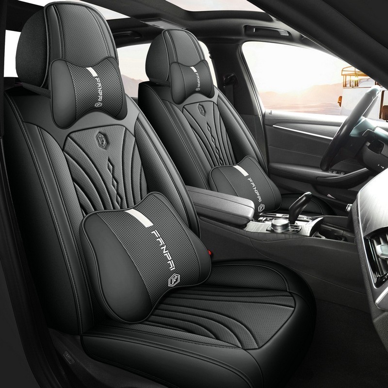 新款全包纳帕皮跨境五座汽车坐垫四季通用座椅套图2