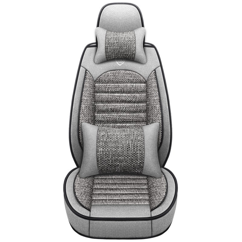 全包围亚麻汽车座套汽车坐垫通用四季汽车座椅套跨境外贸座垫座套图5