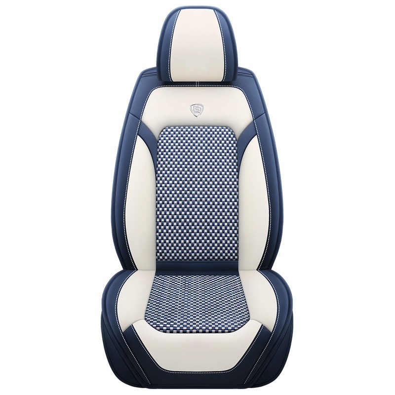 跨境外贸皮冰丝全包围透气汽车座套汽车坐垫通用四季汽车座椅套垫图5