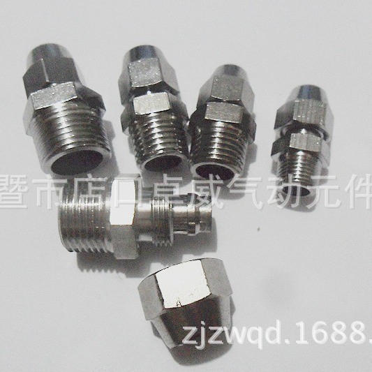 厂家定做 各式304不锈钢直通三通弯头接头 气管快速接头气动元件