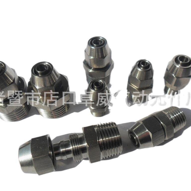厂家定做 各式304不锈钢直通三通弯头接头 气管快速接头气动元件图5
