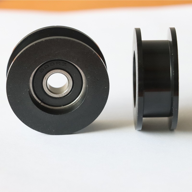 定制608RS工字轮包胶轴承尺寸39*29.6*15.7耐磨耐腐蚀深沟球轴承图3