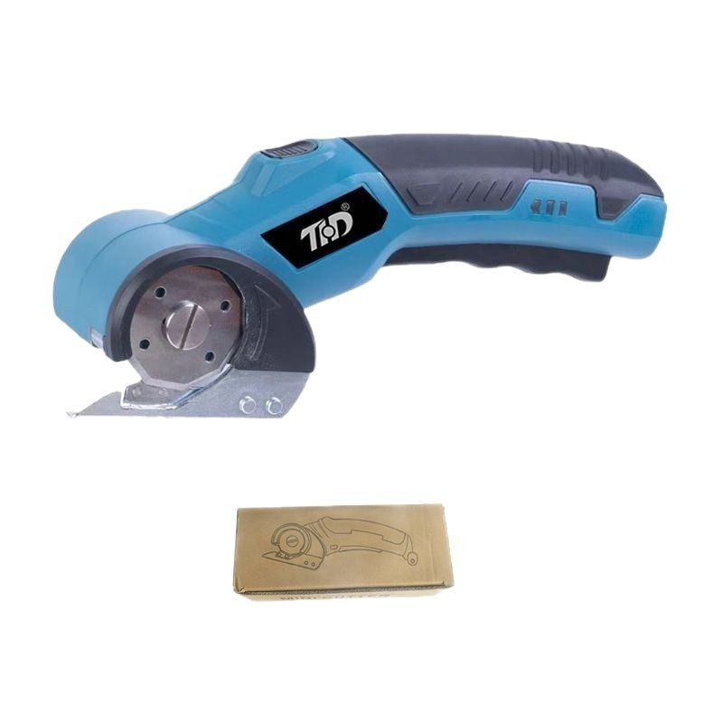 跨境小型电动锂电剪刀快速裁剪布料皮革电电动圆刀裁剪机图2