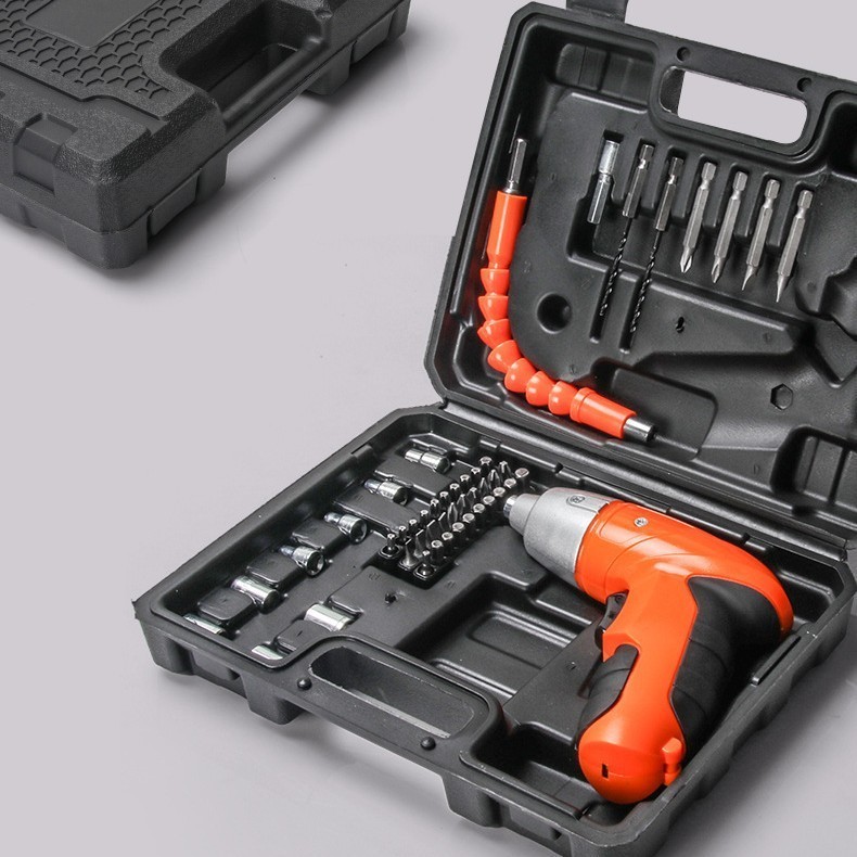 家用电动螺丝刀电批充电式电起子锂电迷你小手枪电钻工具套装图3