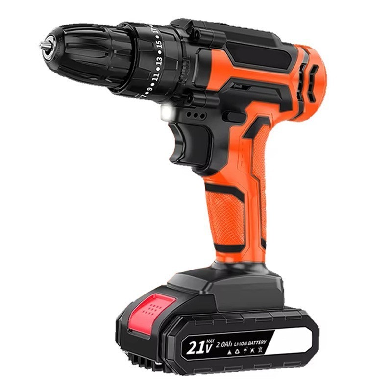 锂电手电钻21V充电式可调速冲击钻家用电动螺丝刀电动工具套装图5