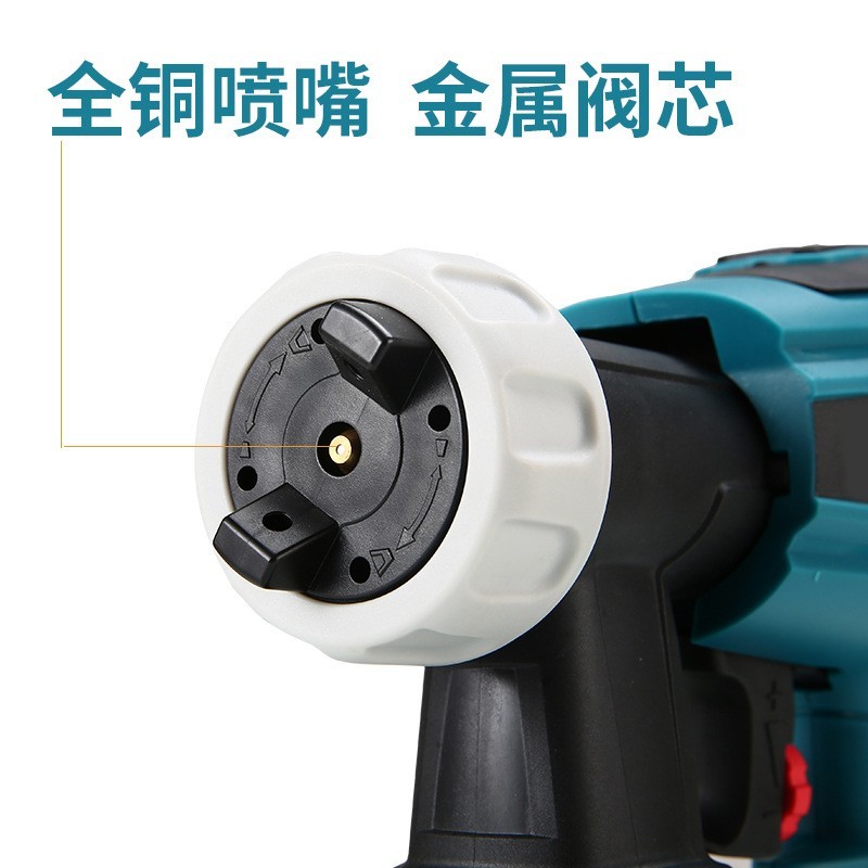 跨境锂电无刷喷枪 高压电动喷漆枪 喷涂工具乳胶漆油漆喷枪图2