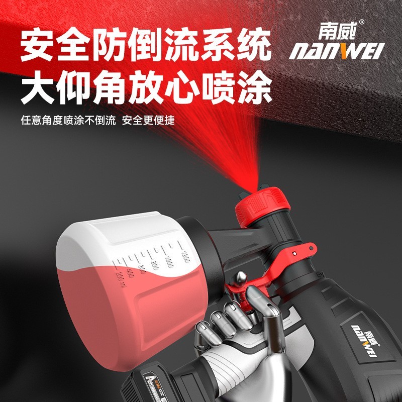 电动喷漆枪油漆乳胶漆喷枪喷涂机家用锂电涂料机雾化消毒图3