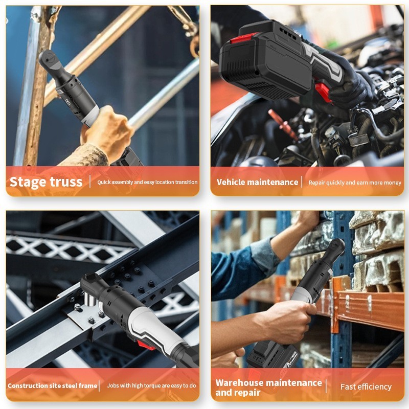 跨境定制无刷棘轮扳手锂电便携扭矩扳手汽车螺母拆卸电动扳手图3