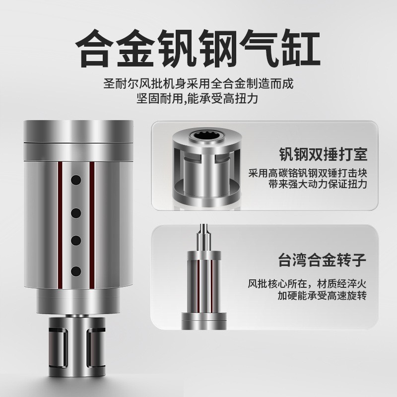 风批工业级大扭力枪式气批弯头螺丝枪木工气动螺丝图2