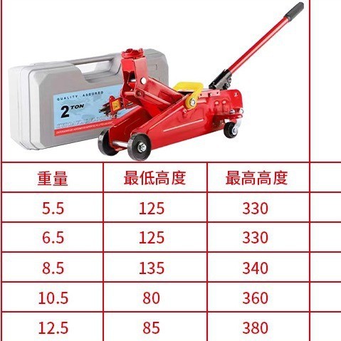 卧式千斤顶小汽车用 2吨液压车载轿车油压千斤顶面包车SUV千金顶图2
